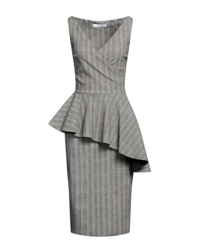 Chiara Boni La Petite Robe Woman Midi Dress Grey Size 10 Polyamide, Elastane