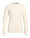 Irish Crone Man Sweater Ivory Size Xl Virgin Wool In White