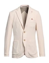 At.p.co At. P.co Man Blazer Ivory Size 40 Polyester, Elastane In White