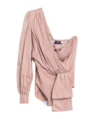 Elisabetta Franchi Woman Top Blush Size 8 Polyester, Elastane, Polyamide In Pink