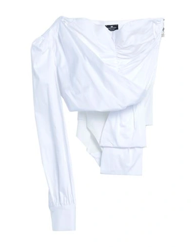 Elisabetta Franchi Woman Top White Size 4 Polyester, Elastane, Polyamide