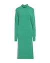 Kartika Woman Midi Dress Green Size L Viscose, Polyester, Polyamide In Green