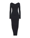 Maria Vittoria Paolillo Mvp Woman Maxi Dress Navy Size 6 Viscose, Polyester In Navy Blue