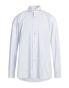 Dnl Man Shirt Light Blue Size 15 Cotton In Blue