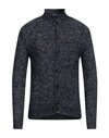 Zanone Man Cardigan Blue Size 44 Cotton, Alpaca Wool, Virgin Wool