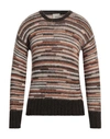 The Amhante Man Sweater Brown Size M Acrylic, Polyamide, Wool, Mohair Wool In Brown