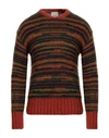 The Amhante Man Sweater Rust Size S Acrylic, Polyamide, Wool, Mohair Wool In Red