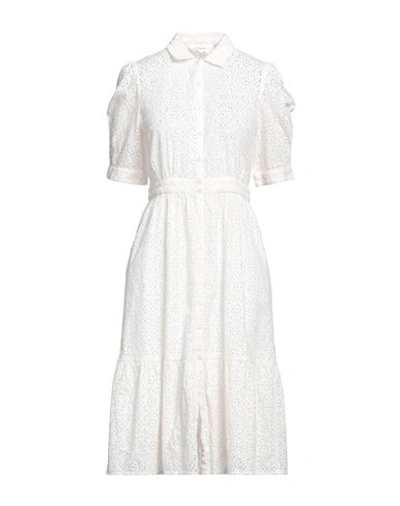 Ba&sh Ba & Sh Woman Midi Dress Off White Size 1 Cotton