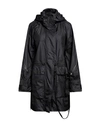 ADIDAS BY STELLA MCCARTNEY ADIDAS BY STELLA MCCARTNEY WOMAN OVERCOAT & TRENCH COAT BLACK SIZE M RECYCLED POLYESTER