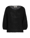 Dairesy Woman Sweater Black Size L Acrylic, Nylon, Wool, Mohair Wool