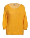 Dairesy Woman Sweater Marigold Size L Acrylic, Nylon, Wool, Mohair Wool In Yellow