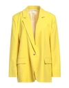 Vicolo Woman Blazer Yellow Size Onesize Polyester, Viscose, Elastane