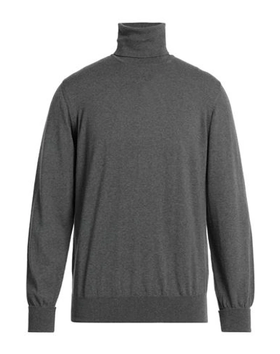 Alpha Massimo Rebecchi Man Turtleneck Lead Size 44 Merino Wool In Grey