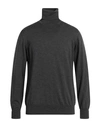 Alpha Massimo Rebecchi Man Turtleneck Lead Size 44 Merino Wool In Grey