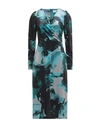 Closet Woman Midi Dress Azure Size 6 Polyester, Elastane In Blue