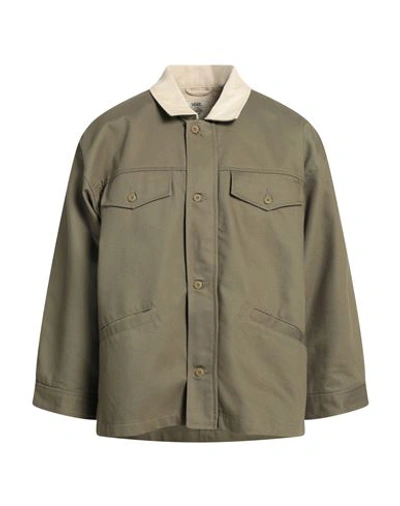 Vans Man Shirt Military Green Size Xxl Cotton