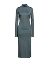 Patrizia Pepe Woman Midi Dress Slate Blue Size 0 Viscose, Polyamide, Elastane In Green