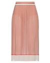 Elisabetta Franchi Woman Midi Skirt Pastel Pink Size 8 Polyester In Pink