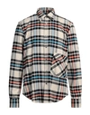 Department Five Department 5 Man Shirt Ivory Size 16 Cotton In White