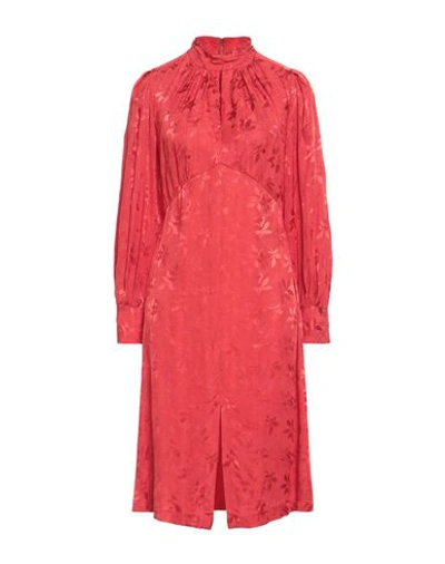Closet Woman Midi Dress Red Size 12 Viscose