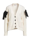Red Valentino Woman Cardigan Ivory Size L Wool, Viscose, Polyamide, Cashmere, Acrylic In White