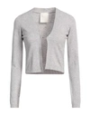King Kong Woman Cardigan Grey Size M Viscose, Polyester, Polyamide In Grey