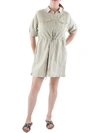 FRENCH CONNECTION WOMENS TIE FRONT MINI SHIRTDRESS