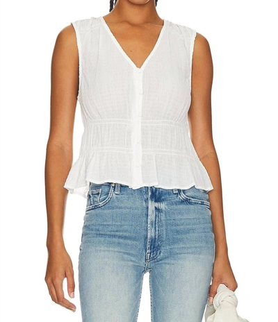 Sanctuary Featherweight Button Front Top In White