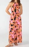 Sanctuary Geo Floral Tiered Halter Maxi Dress In Multi