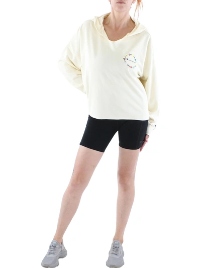 Champion Womens Ribbed Active Hoodie In Beige