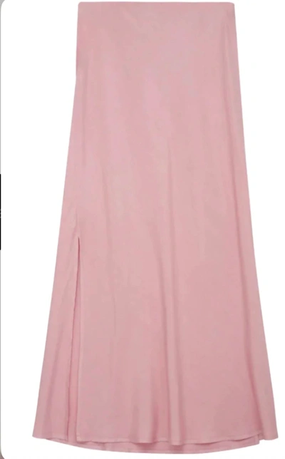 Stateside Viscose Satin Skirt In Ballet In Pink