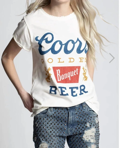 Recycled Karma Coors Banquet Tee In Pearl In Beige
