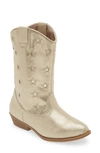 Tucker + Tate Kids' Charli Cowboy Boot In Gold Shimmer