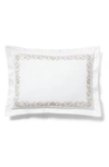 Ralph Lauren Eloise Embroidered 624 Thread Count Organic Cotton Pillow Sham In True Platinum