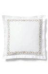 Ralph Lauren Eloise Organic Cotton Embroidered Euro Sham In True Platinum