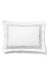 Ralph Lauren Eloise Embroidered 624 Thread Count Organic Cotton Pillow Sham In True Platinum