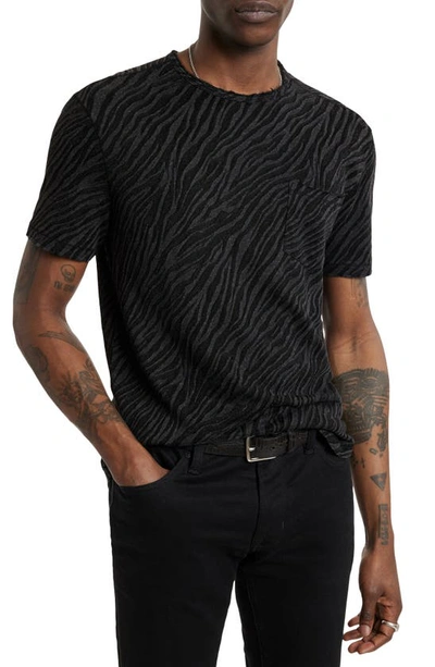 John Varvatos Men's Kuhl Jacquard Pocket T-shirt In Black