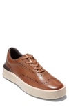 Cole Haan Men's Grandpro Crew Wingtip Leather Low-top Sneakers In Tan Birch