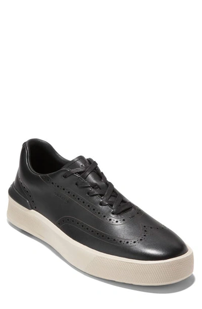 Cole Haan Grandpro Crew Wingtip Sneaker In Black/ Birch