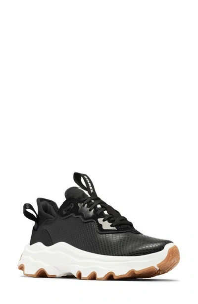 Sorel Women's Kinetic Breakthru City Lace-up Pull-on Sneakers Women's Shoes In Black/ Gum 2