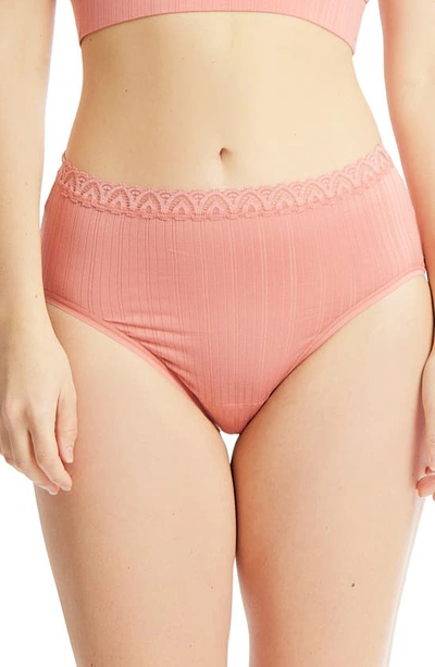 Hanky Panky Micro Stripe French Briefs In Pink