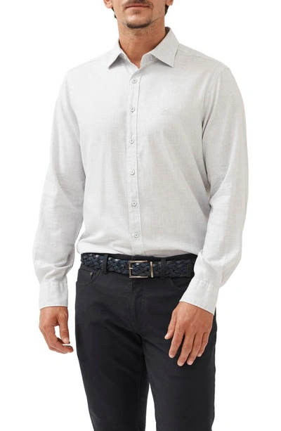 Rodd & Gunn Arbors Track Microcheck Cotton Button-up Shirt In Pebble
