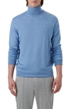 Bugatchi Men's Premium Merino Wool Turtleneck Sweater In Air Blue