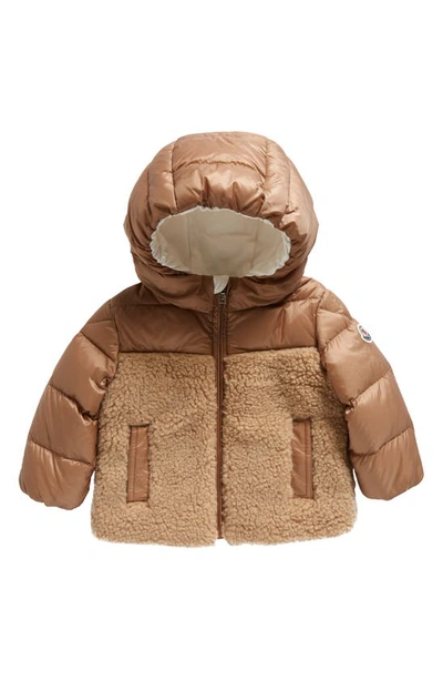 Moncler Unisex Amin Hooded Down Jacket - Baby, Little Kid In Tan