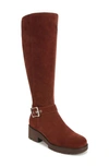 Naturalizer Darry Water Repellent Knee High Boot In Cappuccino Brown Leather