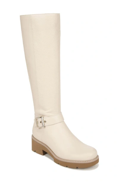 Naturalizer Darry Water Repellent Knee High Boot In Porcelain Beige Leather