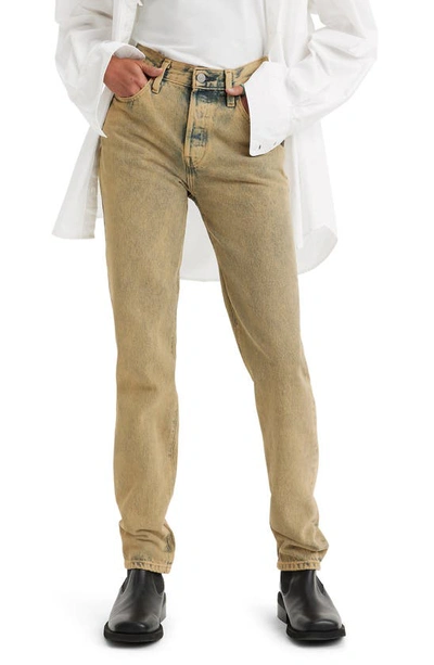 Levi's 501® Original High Waist Straight Leg Jeans In Cloudy Khaki