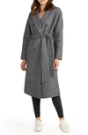 BELLE & BLOOM STANDING STILL BELTED DOUBLE BREASTED WOOL BLEND COAT