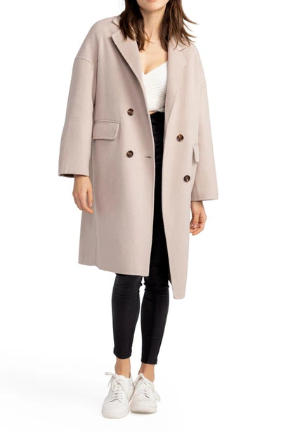 Belle & Bloom Amnesia Oversized Wool Blend Coat In Sand