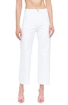 Pistola Penny High Rise Wide Leg Crop Jeans In Blizzard In Snow